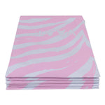 Theedoeken zebra fuchsia pastelblauw set van 6