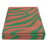 Theedoeken set van 6 katoen 50x70 cm – VAAT Zebra koraal/groen