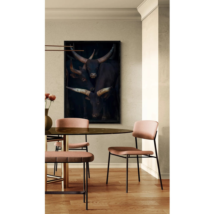 Buffel  Watusi family decopaneel Schilderij