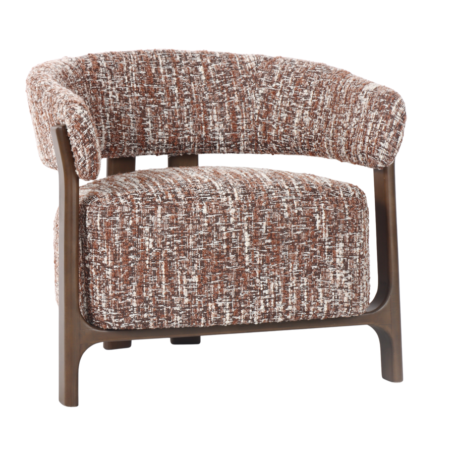 Richmond Loungestoel Dalara hazel met verticale ribbels in de rugleuning