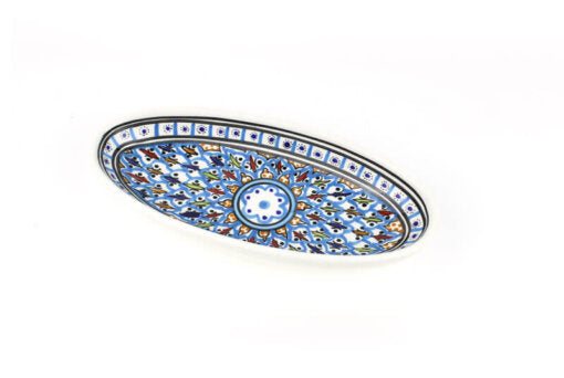 Tunesisch Servies – Handgemaakte Ovale Schaal 15cm