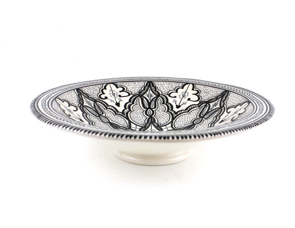 Tunesisch Servies – Handgemaakte Schaal op Voet 30cm