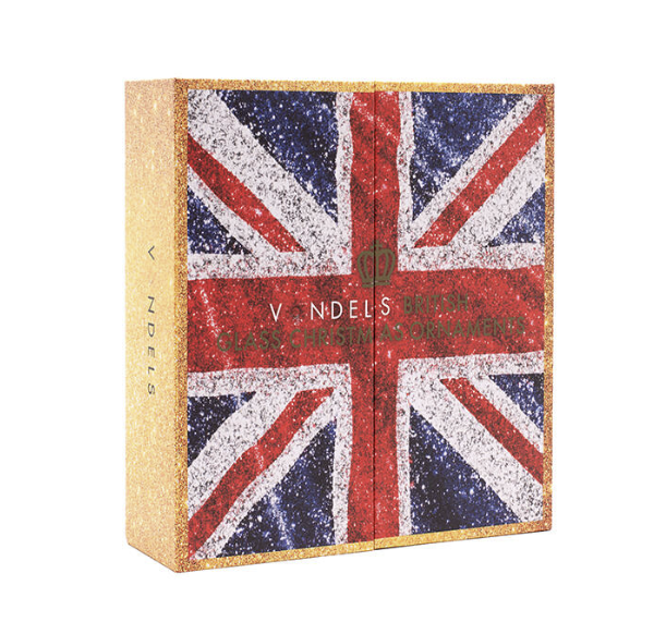 Vondels Glazen Ornamenten Britse Iconen – Middelgrote Set van 6