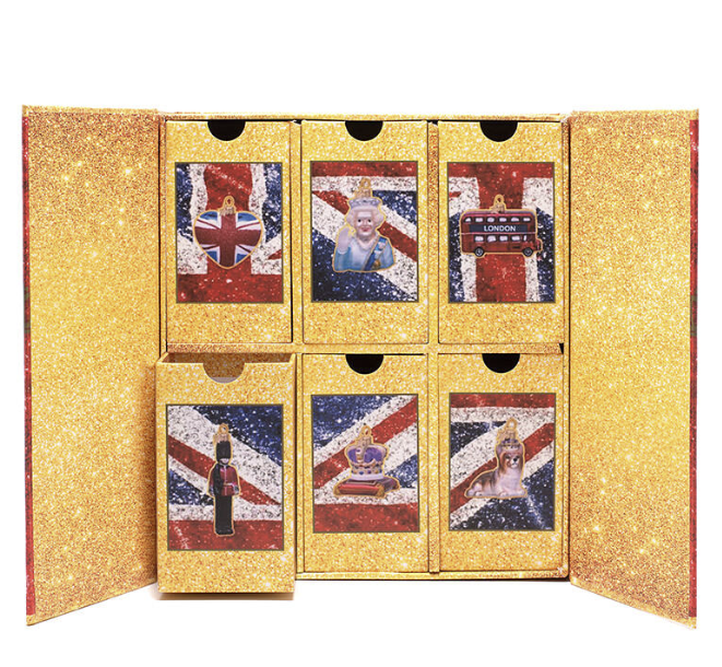Vondels Glazen Ornamenten Britse Iconen – Middelgrote Set van 6
