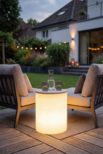 Shining Drum LED Lichttafel | Multifunctioneel als Bijzettafel, Kruk & Koeler