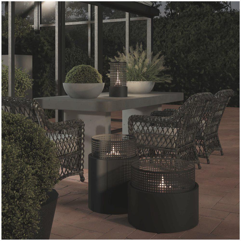 Tenderflame Plettenberg buitenhaard zwart staal