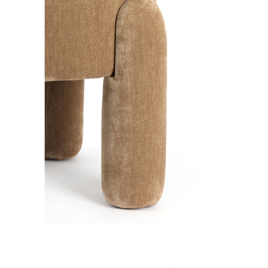 Poef Ozimi taupe pootjes detail