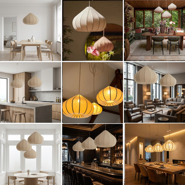 Hanglamp ZUBEDA linnen naturel