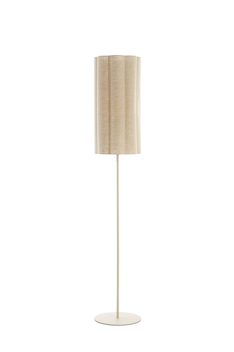 Light & Living Vloerlamp Fringe Naturel/Crème