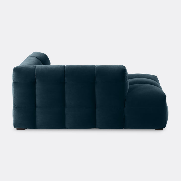 Velvet Chaise Longue – Luxe Ronde Design Ligbank | Royal Petrol
