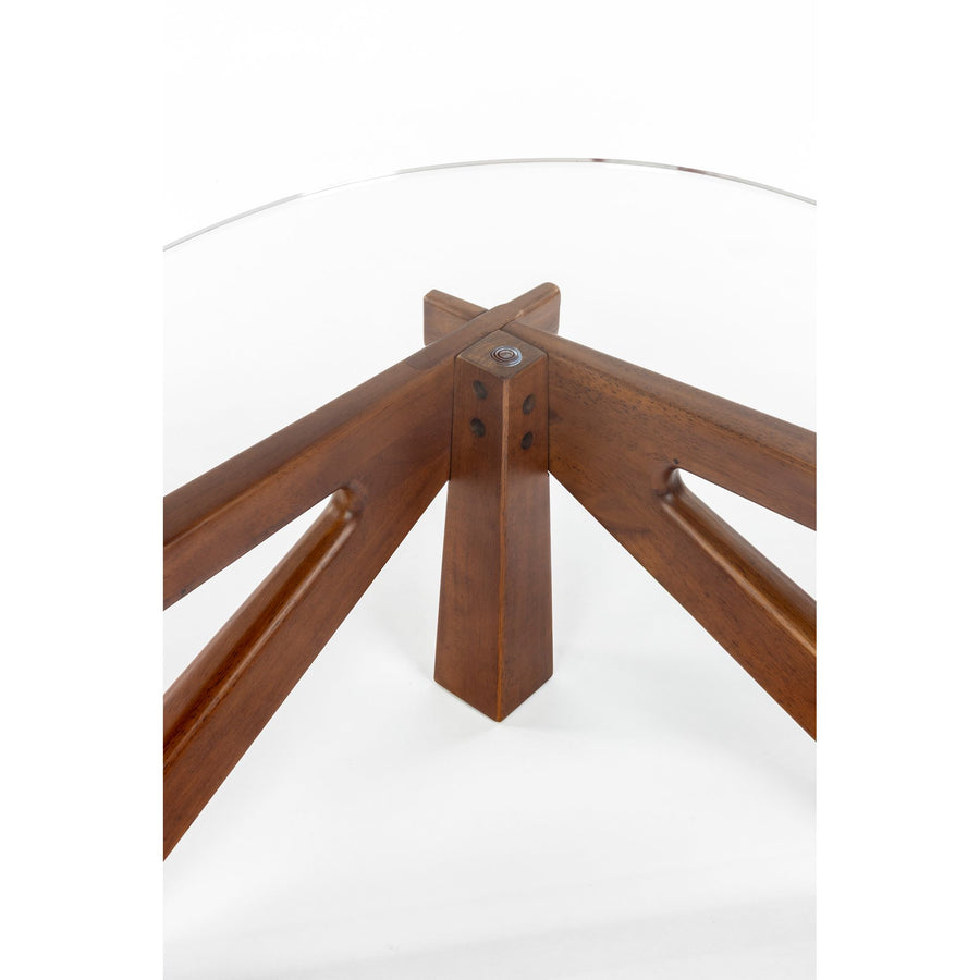 Houten onderstel van de Dutchbone Norwin salontafel