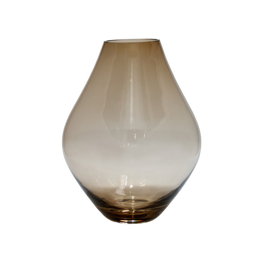 Lesse Taupe Vaas – Mondgeblazen Glazen Vaas Ø19 of Ø22 cm – Ambachtelijk Uniek Design in Taupe