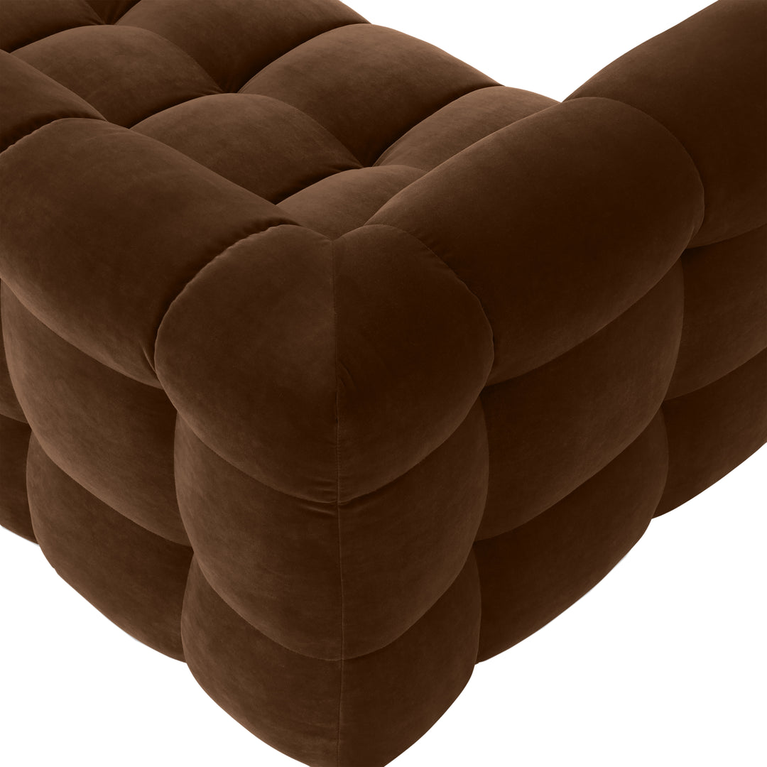 Bubbel Hoekbank Velvet – Luxe Organische Designbank Royal 108 wood