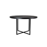 Ronde eettafel zwart 120 cm met stalen onderstel – Dutchbone Class