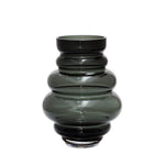 Maputo Gray vaas – mondgeblazen glazen designvaas in grijs/groen | Ø18/22 x H24/30 cm – stoer en stijlvol