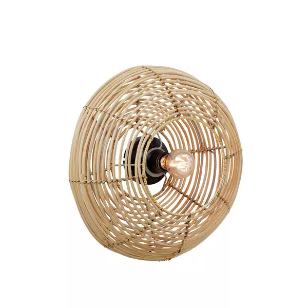 Light & Living Wandlamp Milan – Naturel Rotan – Ø 40 cm – E27