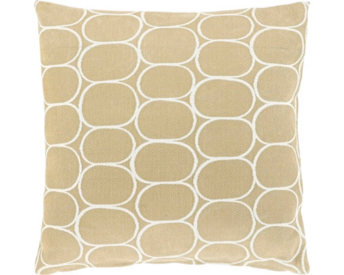 Buitenkussen geometrisch patroon 45x45cm beige