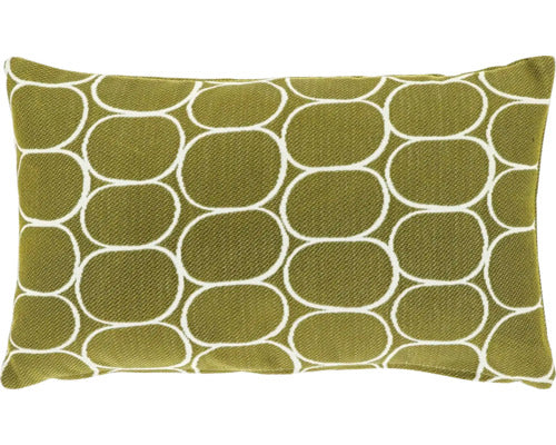 Buitenkussen geometrisch patroon 30x50cm groen