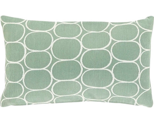 Buitenkussen geometrisch patroon 30x50cm blauw