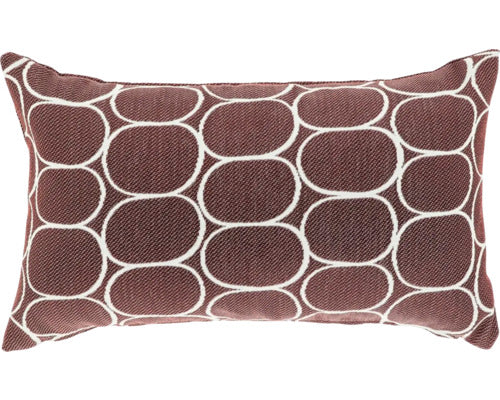 Buitenkussen geometrisch patroon 30x50cm rood