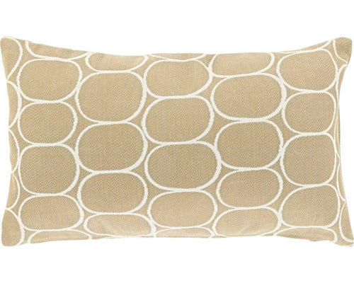Buitenkussen geometrisch patroon 30x50cm beige