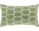 Buitenkussen Geometrisch Patroon 30x50cm – Donkergroen