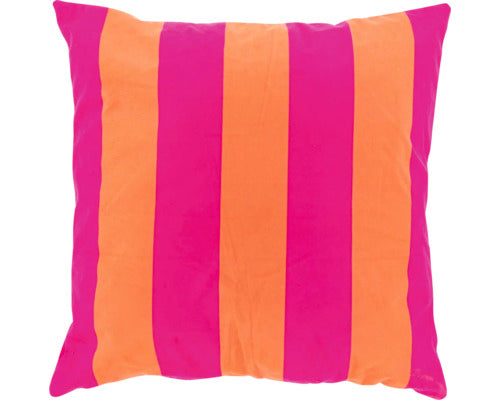 Sierkussen Brede Strepen Fuchsia Oranje