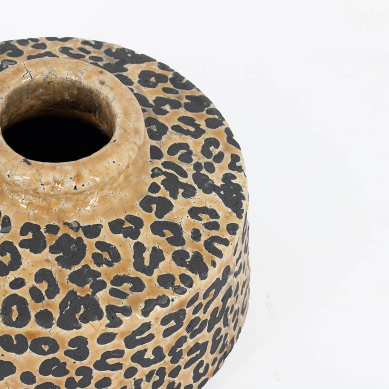 Panter Vaas Keramiek – Retro Luipaard Vaas 20 cm