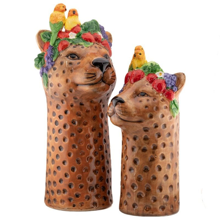 Luipaard Vaas Keramiek – Tropische Panter Vaas (S & L)