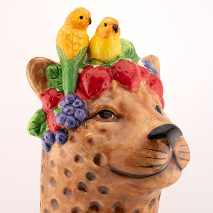 Luipaard Vaas Keramiek – Tropische Panter Vaas (S & L)