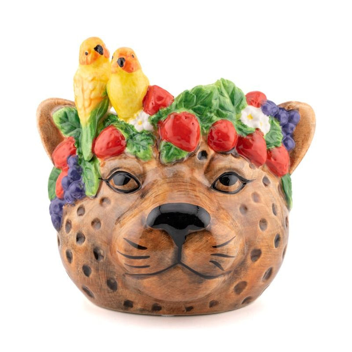 Luipaard Bloempot Keramiek – Tropische Panter Bloempot