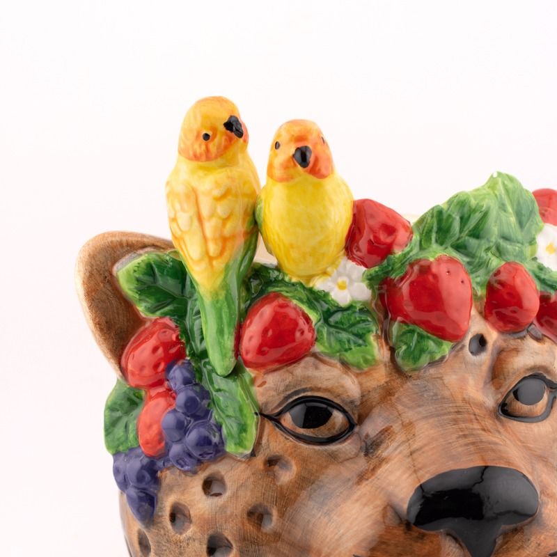 Luipaard Bloempot Keramiek – Tropische Panter Bloempot