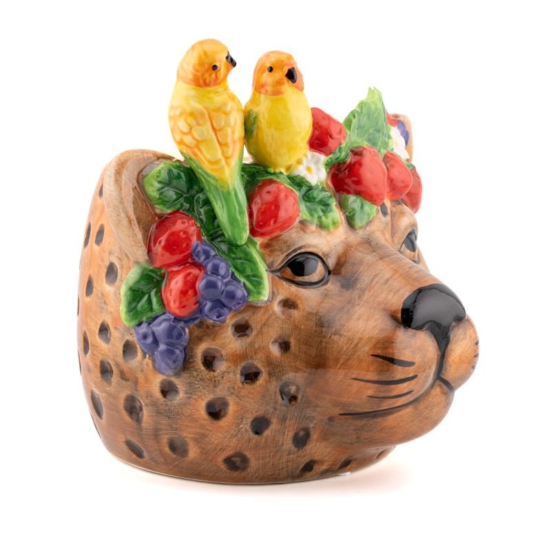 Luipaard Bloempot Keramiek – Tropische Panter Bloempot