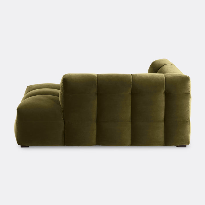 Velvet Chaise Longue – Luxe Ronde Design Ligbank | Royal Forest