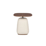 Vierkante witte bijzettafel 48 x 48 cm – Dutchbone Shelly