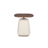 Vierkante Bijzettafel Wit 48 x 48 cm – Dutchbone Shelly