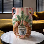 Grote Decoratieve Vaas Pink Leopard