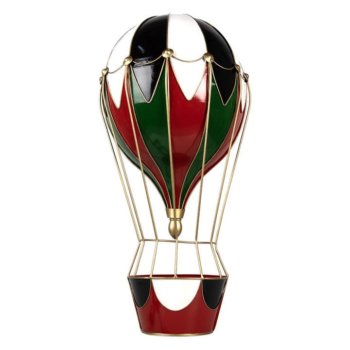 Kerstdecoratie Luchtballon 31x16x63 Rood Metaal