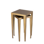 Bijzettafel Rivva - Aluminium - Messing - Set van 2 PTMD