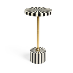 Strike Lucky Bijzettafel | Bold Monkey Zwart-Wit Gestreepte Design Tafel