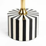 Strike Lucky Bijzettafel | Bold Monkey Zwart-Wit Gestreepte Design Tafel