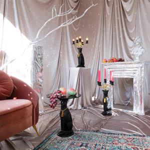 Proudly Crowned Panther Vloerlamp Zwart | Bold Monkey Kandelaar Lamp