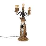 Proudly Crowned Panther Vloerlamp Spotted | Bold Monkey Luipaard Kandelaar Lamp