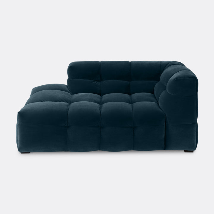 Velvet Chaise Longue – Luxe Ronde Design Ligbank | Royal Petrol