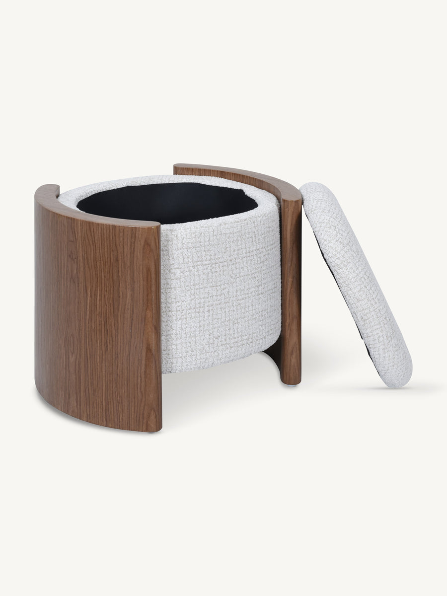 Poef met Opbergruimte 52 cm Beige – Valento