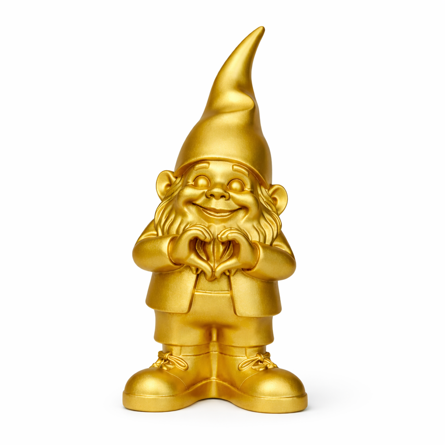 Gouden kabouter  met Hart
