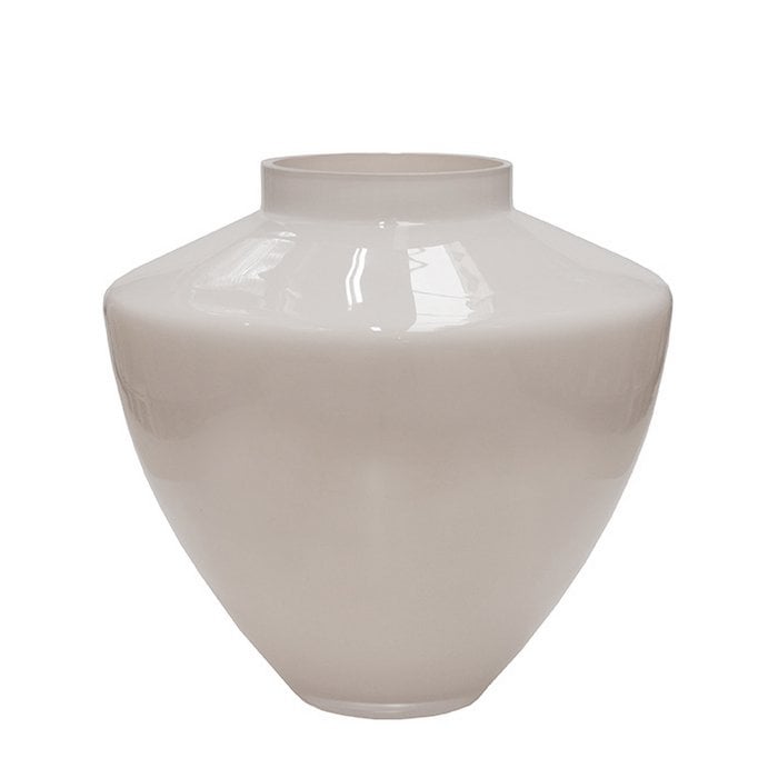 Kagera Ivory Vaas – Mondgeblazen Glas in Wit & Beige – Stijlvolle Aanvulling voor Elk Interieur