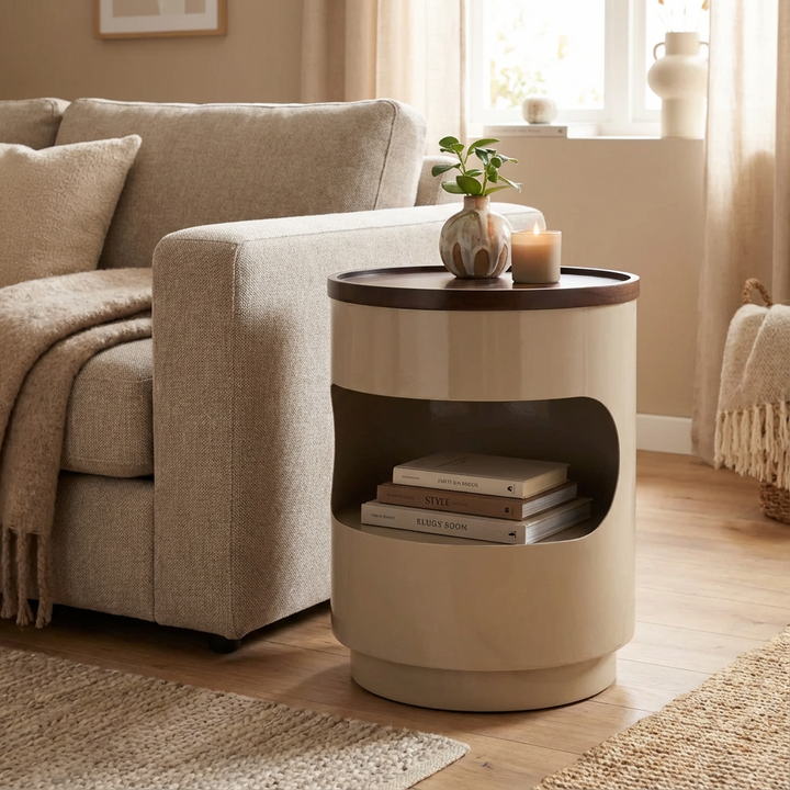 By-Boo Tondo – Bijzettafel Beige