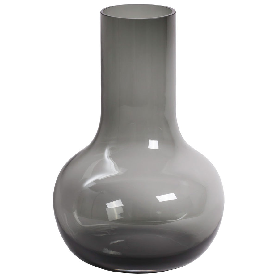 Seim Grey vaas – Mondgeblazen bol van grijs glas Ø25–28xH37–50 cm