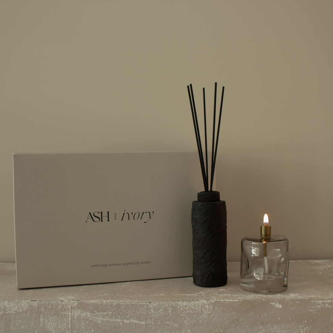 Cadeauset Calm Moment White Sandalwood met geurstokjes en olielampje